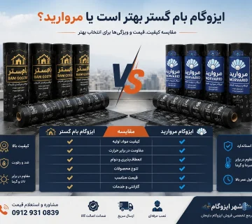 مقایسه ایزوگام بام گستر و مروارید گستر دلیجان